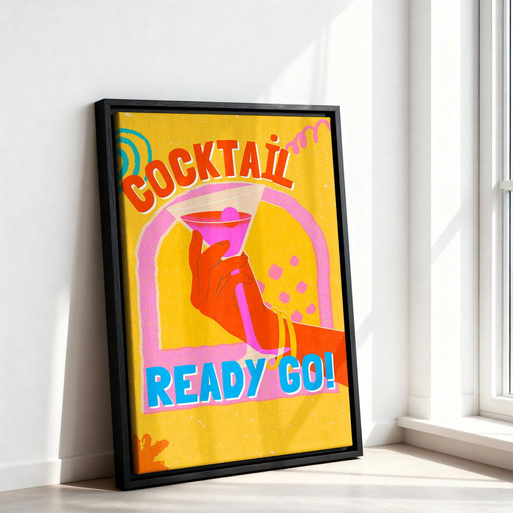 Le tableau accroché en situation dans un intérieur meublé.