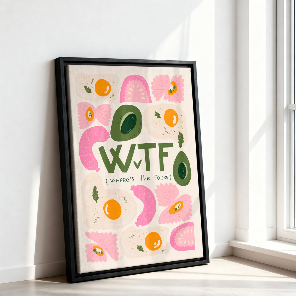 Le tableau accroché en situation dans un intérieur meublé.