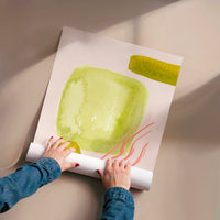 L'impression présentée en poster, sans encadrement, sur un mur neutre.