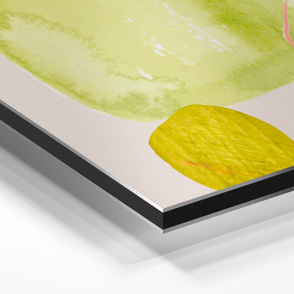 Formes géométriques et jus de citron vert — Aluminium Dibond