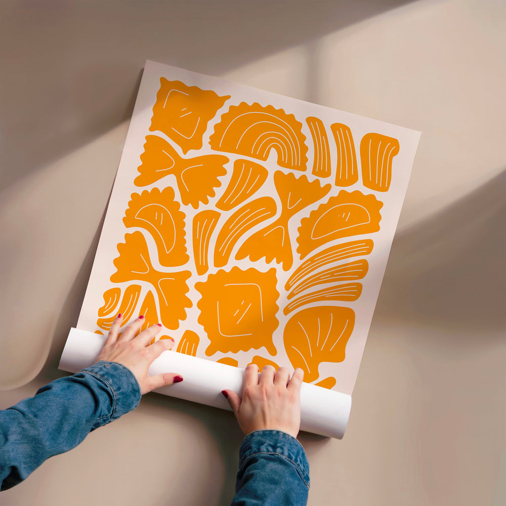 L'impression présentée en poster, sans encadrement, sur un mur neutre.
