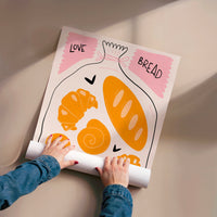 L'impression présentée en poster, sans encadrement, sur un mur neutre.