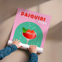 L'impression présentée en poster, sans encadrement, sur un mur neutre.