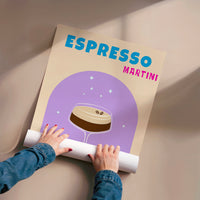 L'impression présentée en poster, sans encadrement, sur un mur neutre.