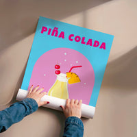 L'impression présentée en poster, sans encadrement, sur un mur neutre.