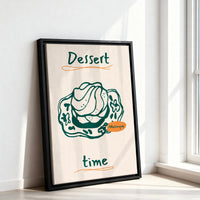 Le tableau accroché en situation dans un intérieur meublé.
