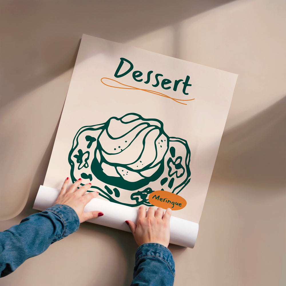 L'impression présentée en poster, sans encadrement, sur un mur neutre.