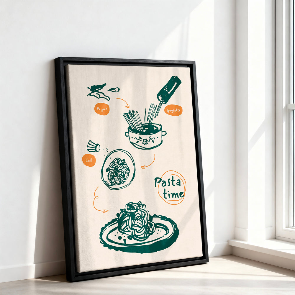 Le tableau accroché en situation dans un intérieur meublé.