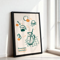 Le tableau accroché en situation dans un intérieur meublé.