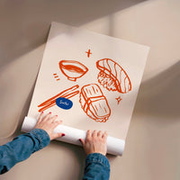 L'impression présentée en poster, sans encadrement, sur un mur neutre.