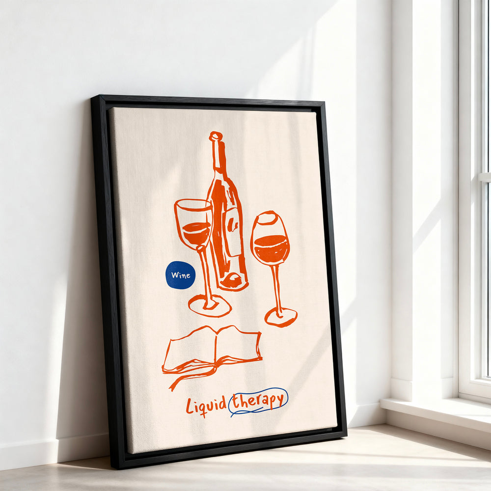 Le tableau accroché en situation dans un intérieur meublé.