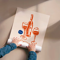 L'impression présentée en poster, sans encadrement, sur un mur neutre.