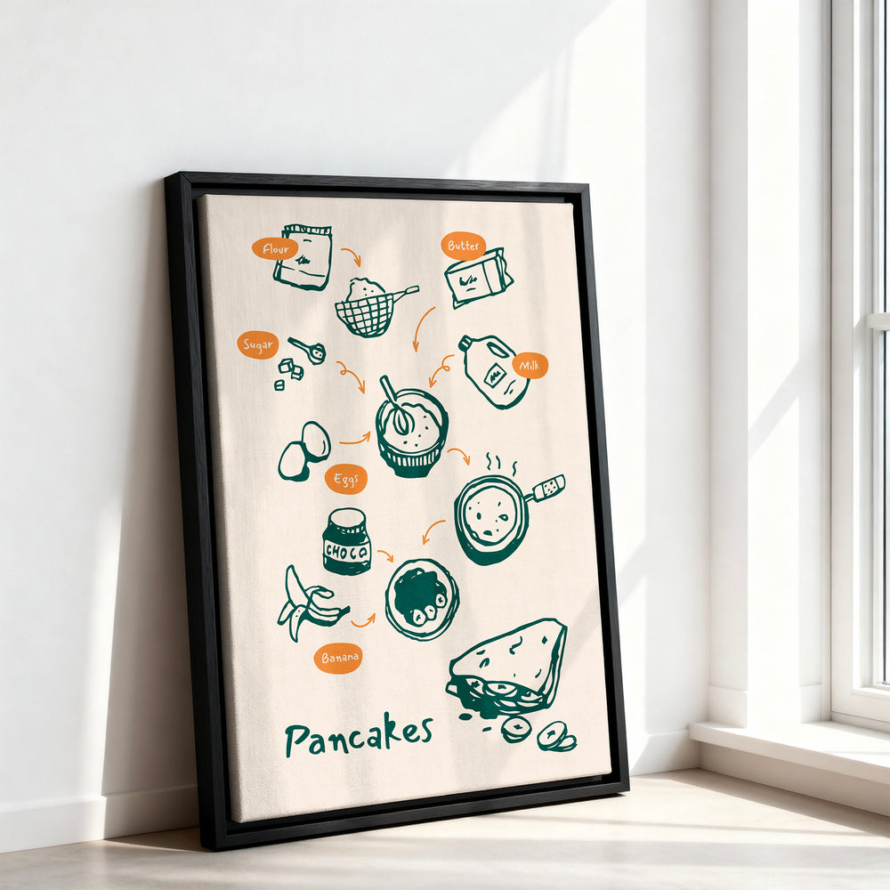 Le tableau accroché en situation dans un intérieur meublé.