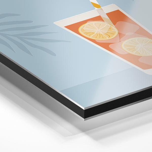 Long Island Iced Tea – Affiche cocktail minimaliste — Aluminium Dibond relief 3D