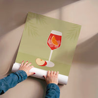 L'impression présentée en poster, sans encadrement, sur un mur neutre.
