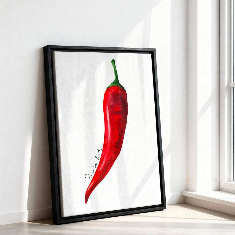 Le tableau accroché en situation dans un intérieur meublé.