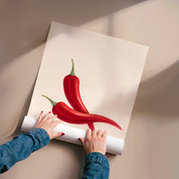 L'impression présentée en poster, sans encadrement, sur un mur neutre.