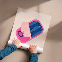 L'impression présentée en poster, sans encadrement, sur un mur neutre.