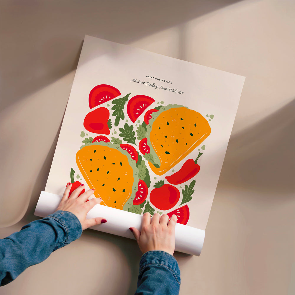 L'impression présentée en poster, sans encadrement, sur un mur neutre.