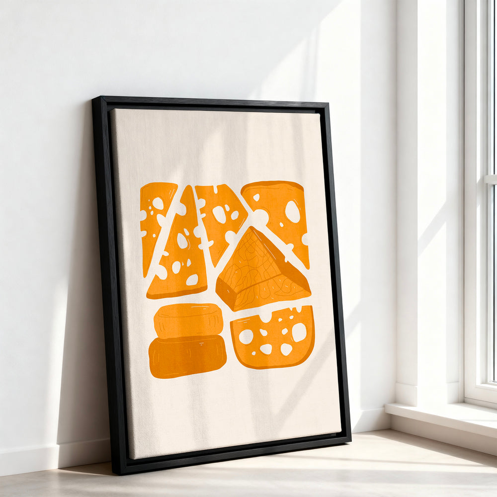 Le tableau accroché en situation dans un intérieur meublé.