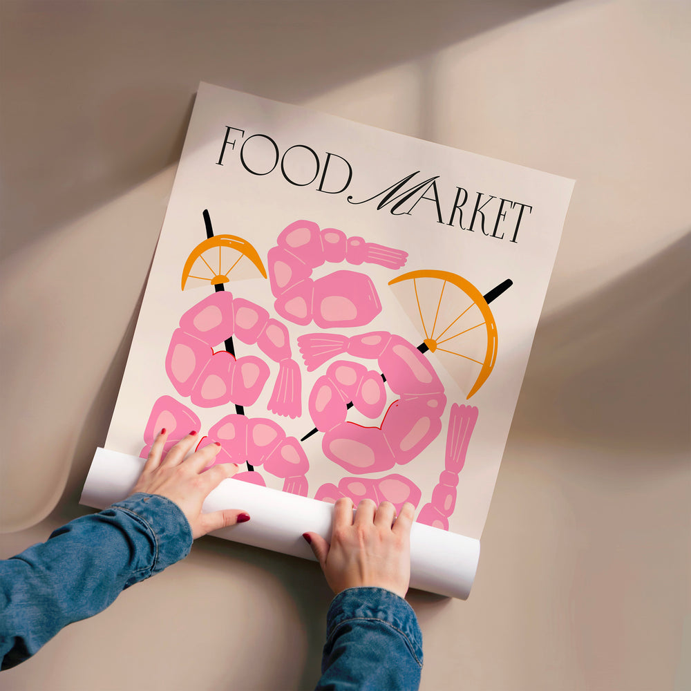 L'impression présentée en poster, sans encadrement, sur un mur neutre.