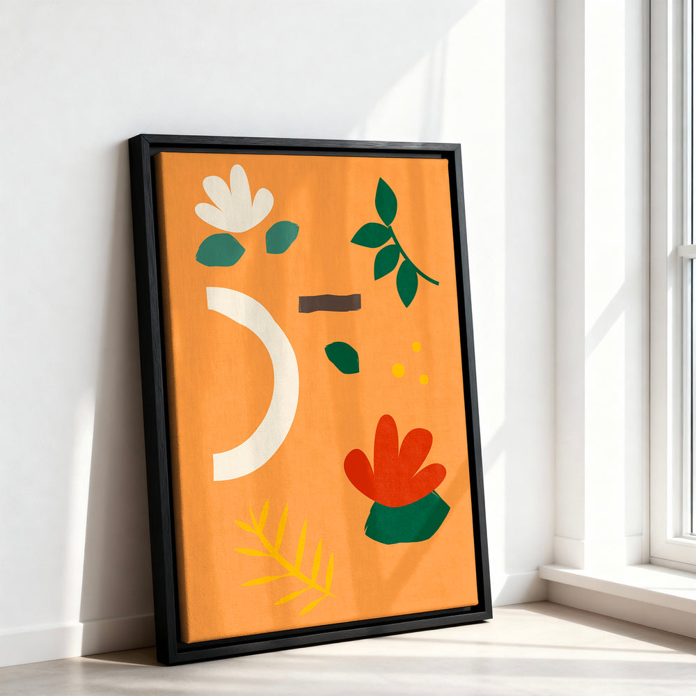 Le tableau accroché en situation dans un intérieur meublé.