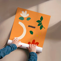 L'impression présentée en poster, sans encadrement, sur un mur neutre.