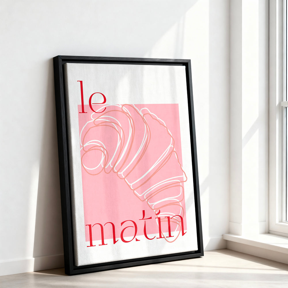 Le tableau accroché en situation dans un intérieur meublé.