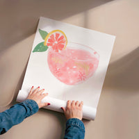 L'impression présentée en poster, sans encadrement, sur un mur neutre.