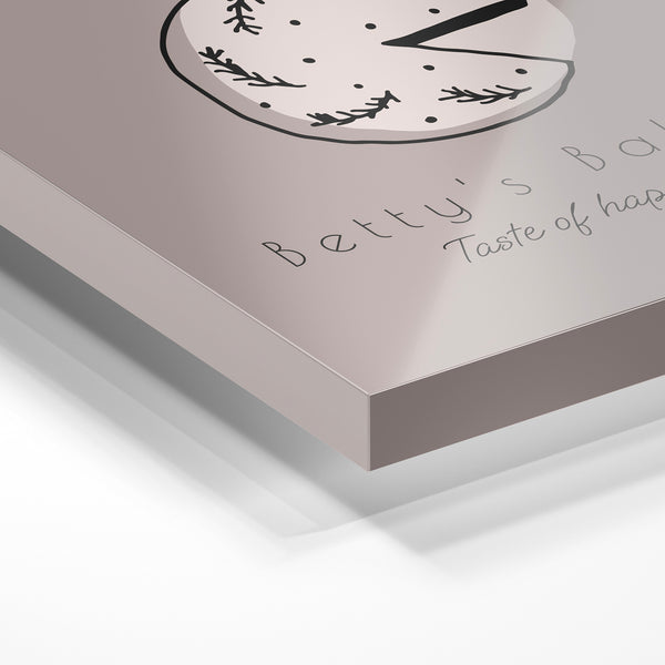 Affiche boulangerie artisanale avec logo gris et beige — Verre acrylique