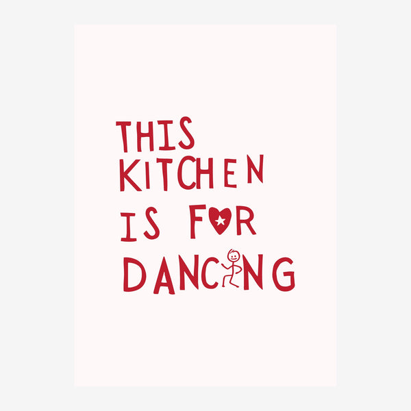 Affiche typographique rouge et blanc, message joyeux — Toile sur châssis