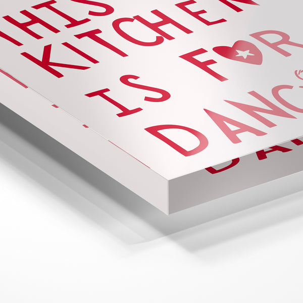 Affiche typographique rouge et blanc, message joyeux — Verre acrylique