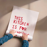 L'impression présentée en poster, sans encadrement, sur un mur neutre.