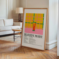 Le tableau accroché en situation dans un intérieur meublé.