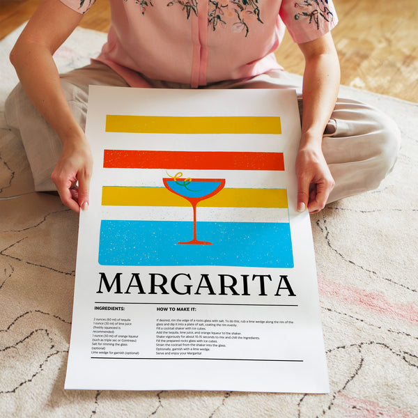 Affiche Margarita, cocktail rétro pop art — Poster HP mat