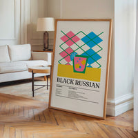 Le tableau accroché en situation dans un intérieur meublé.
