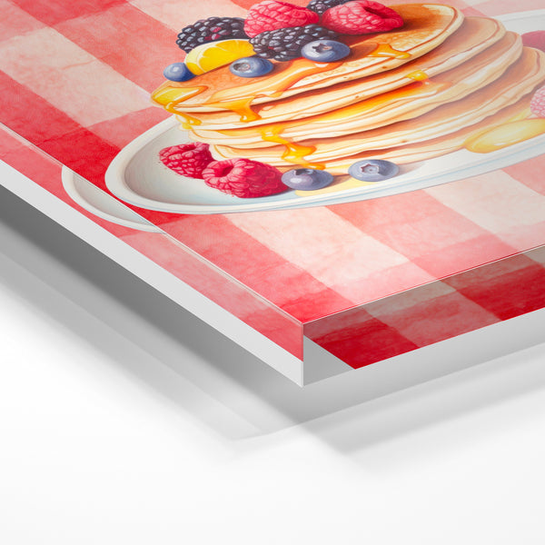 Pancakes aux fruits rouges, style vintage — Verre acrylique
