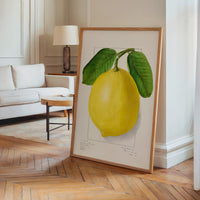 Le tableau accroché en situation dans un intérieur meublé.