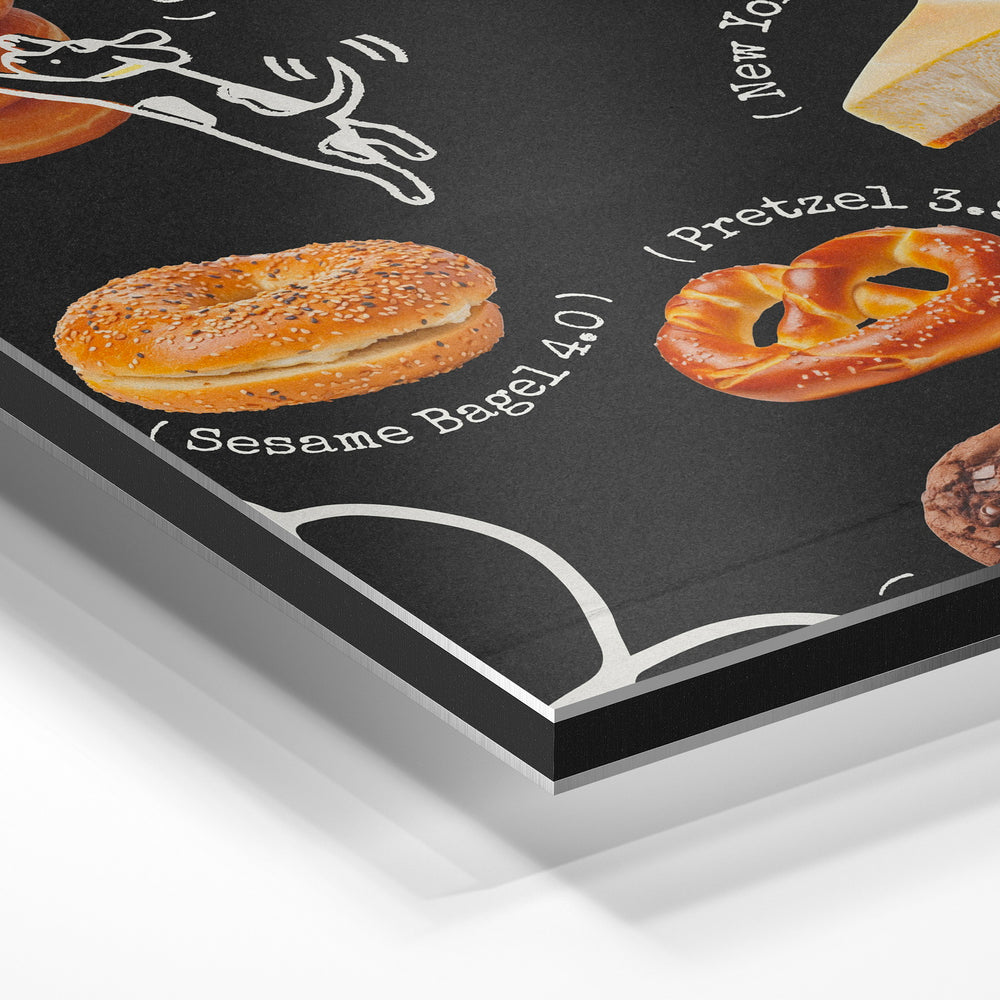 Gros plan de la matière : le tirage contrecollé sur aluminium Dibond mat, tranche visible.