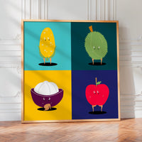 L'impression présentée en poster, sans encadrement, sur un mur neutre.