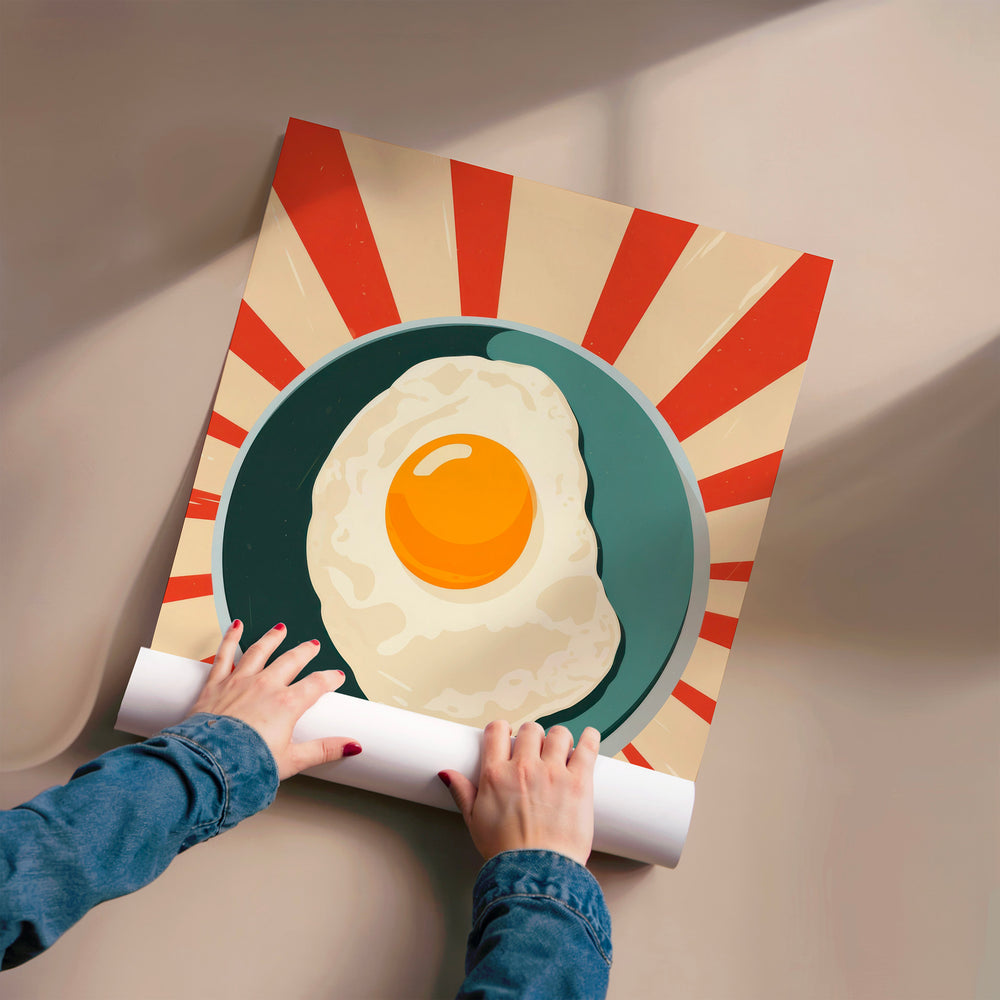 L'impression présentée en poster, sans encadrement, sur un mur neutre.