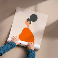 L'impression présentée en poster, sans encadrement, sur un mur neutre.