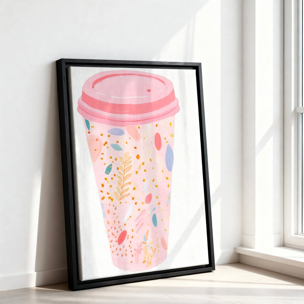 Le tableau accroché en situation dans un intérieur meublé.