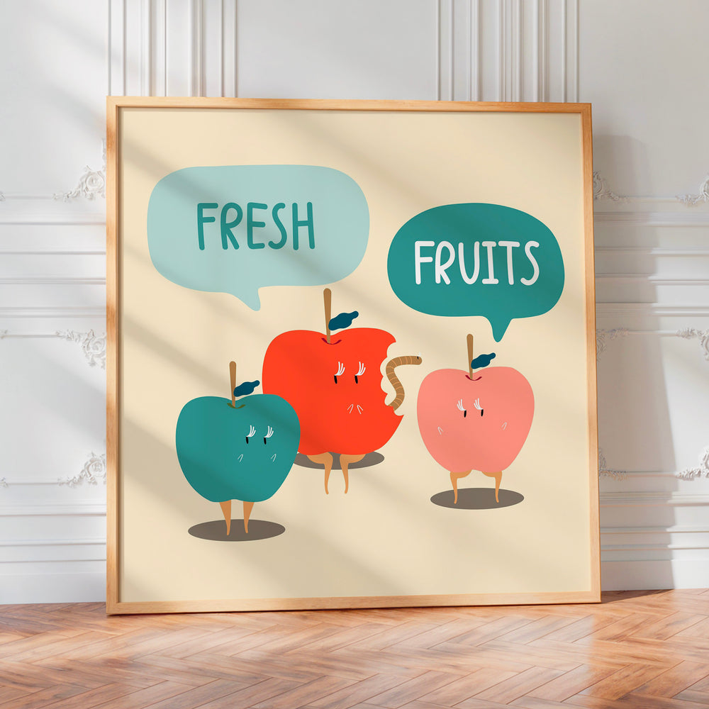 L'impression présentée en poster, sans encadrement, sur un mur neutre.