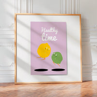 L'impression présentée en poster, sans encadrement, sur un mur neutre.