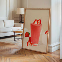 Le tableau accroché en situation dans un intérieur meublé.