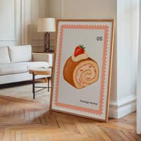 Le tableau accroché en situation dans un intérieur meublé.