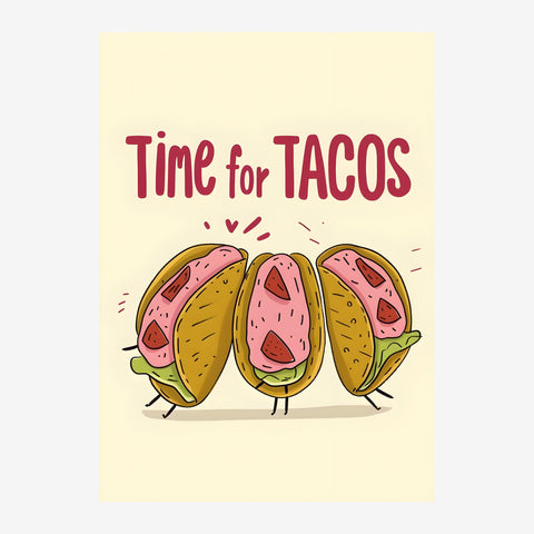 Time for Tacos – affiche pop et gourmande