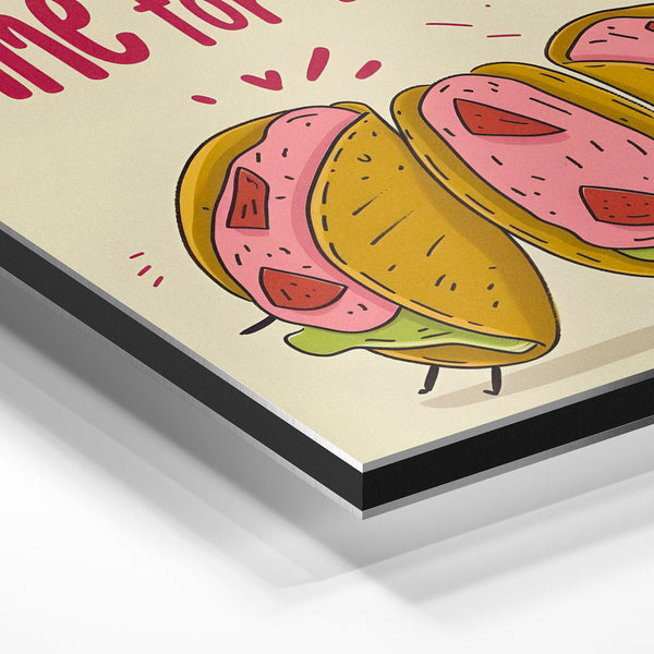 Time for Tacos – affiche pop et gourmande — Aluminium Dibond