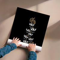 L'impression présentée en poster, sans encadrement, sur un mur neutre.
